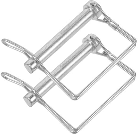 JECOMPRIS 2 Pièces goupille de connexion de sécurité serrure loquet camion goupille de verrouillage goupille d'attelage de remorque goupille de sécurité du coupleur Acier Carbone Silver