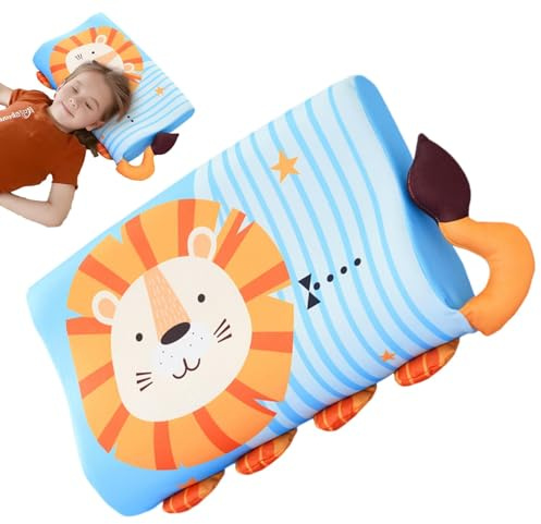 Acunny Cuscino da viaggio per bambini, cuscino ergonomico in cotone morbido per il sonno dei bambini