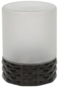 ValueLights | Rattan Solar Powered Outdoor Garden Table Lamp with Frosted Glass Shade