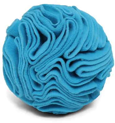 kmirepa Blue Snuffle Ball for Dogs, Bright Color Slow Feeder Interactive Toy, Mental Enrichment Puzzle Game for Anxiety Relief & Indoor Fun, Machine Washable for Small Medium Large Dogs