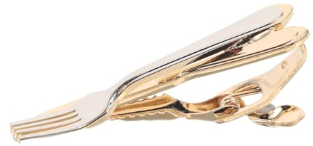 HEALEEP Fermacravatta Clip Sicura e Versatile in Rame a Forma di Posate Design Unico Stile Minimalista Elegante Business da Uomo per Pranzi e Matrimoni
