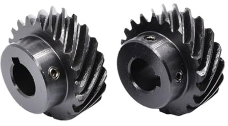 1,5M vänster spiralformad vinkelväxel, 45 graders rotation, 45# stål 1st(22mm (keyway 6) 1.5M 20Teeth)