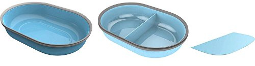 Sure PetCare | Lot de Tapis et Bol SureFeed, Compatible avec Le Distributeur de Nourriture à Puce électronique SureFeed avec Couvercle hermétique intégré, pour Aliments humides et secs, Bleu