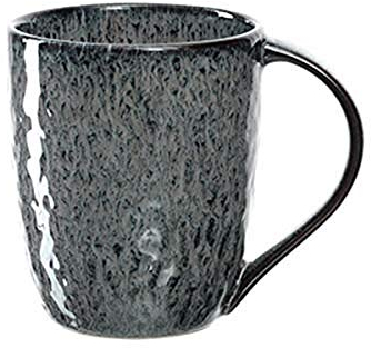 Leonardo Matera Keramik-Tasse 1 Stück, spülmaschinengeeignete Kaffee-Tasse, 1 mikrowellenfeste Tee-Tasse, Becher mit Glasur, grau 430 ml, 018563
