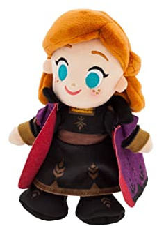 Disney Store Official Anna nuiMOs Plushie - Soft Plush with Embroidered Features, Poseable Hands & Turning Head, Magnetic Hands for Holding, 6 Inches, Dress Up with nuiMOs Outfits
