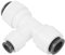 PATIKIL 3/8x1/4 Einsteck T-Stücke Anschluss T Form Reduzierung Wasser Linie Fitting für RO Wasser System Weiß