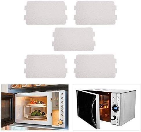 Heaveant Mica per Microonde, 5 Pezzi Universale Foglio Mica per Forno a microonde, Foglio di Mica Universale Copertura di Guida d'Onda per Cucina Forno a Microonde