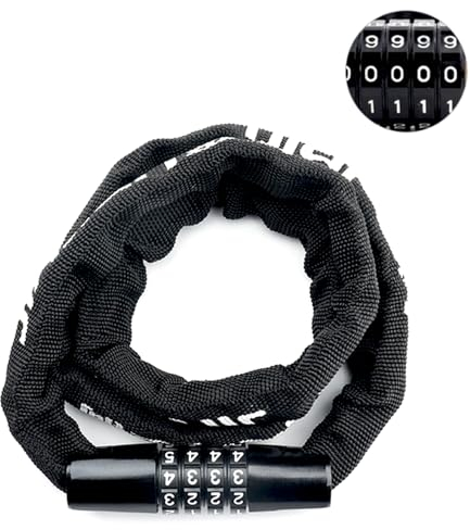 Limeow 1 Stück Fahrradschloss Fahrrad Schloß Kettenschloss Radschloss Fahrrad Schloss Fahrrad Bicycle Lock e Scooter Schloss Zahlenschloss aum Abschließen von Fahrrädern,Motorrädern,E-Scootern,Usw