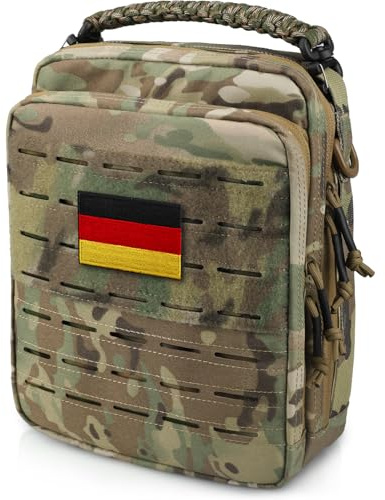 WYNEX Pochette Molle Tactique Trousse à Outils Utilitaire Poche Molle Supplémentaire Pour Sac à Dos Gilet Tactique Militaire Sacoche de Rangement Portable, Avec Panneau d’Insertion de Sangle Élastique