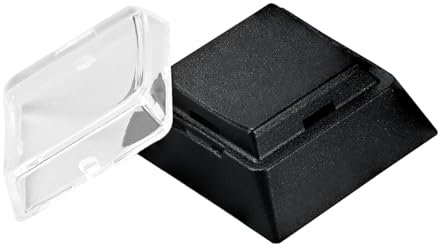 BTXETUEL Sofort benutzerdefinierte doppellagige Tastenkappen mit transparenter Abdeckkappe für selbstgemachte abnehmbare Aufkleber oder Papierreste, kompatibel mit Cherry MX-Schaltern (12 Stück,