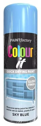 YSAMAX Blue Gloss Spray Paint, Aerosol Form, Quick Drying Formula, Stunning Appearance, Excellent Coverage, Versatile Uses, Long-Lasting, 400ML, (1PCS)