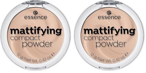 ESSENCE Mattifiying compact powder polvos matificantes 04 Perfect Beige (Paquete de 2)