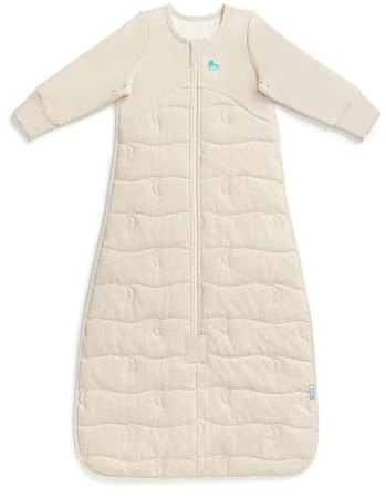 Love To Dream™ Sleep Bag, 18-36 Months - Oatmeal | Extra Warm, Long Sleeve, Lightweight Wearable Blanket & Quilt | 3.5 TOG Ideal for Winter & Autumn (14–16°C) | Machine Washable Cotton & Double Zip