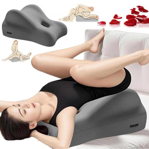 Coussin Sexuel Couple, Cousin Sexuelle Adulte Couple, Coussin Sexes CouplePlaisir, Angle De 27° Ergonomique, Colonne Vertébrale, Oreiller De Lit Multifonction, Coussins Pour Positions Sexuel (Gris)
