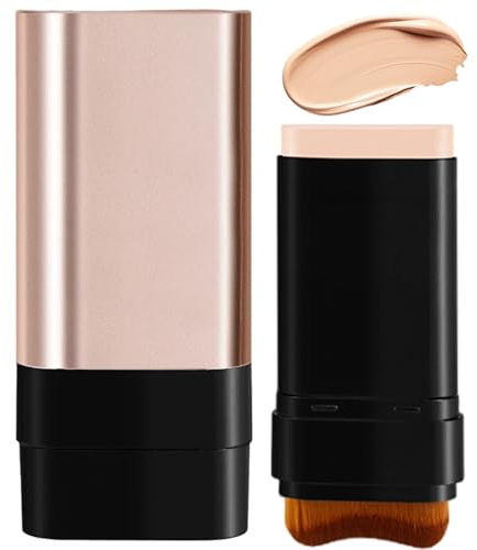 Correttore Stick Trucco liquido naturale a lunga durata con pennello Correttore impermeabile 2 in 1 Copertura completa per donne Tutte le tonalità della pelle Stick di colore naturale, correttori e n