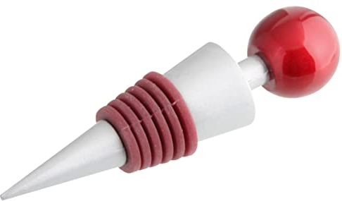 Fackelmann Tappo per Bottiglie, Acciaio, Rosso/Argento