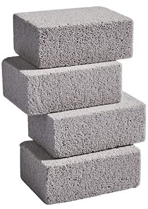 Magiin - Lote de 4 Bloques de Parrilla de Piedra pómez de Limpieza ecológica, Reutilizable, para Parrilla de Piedra pómez para Limpiar barbacoas, griddles de Horno de Azulejos
