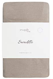 snuggle me Organic Newborn Baby Swaddle Blanket - Birch | 100% Organic Cotton, Machine Washable, Soft Stretch, 47 x 47 inches