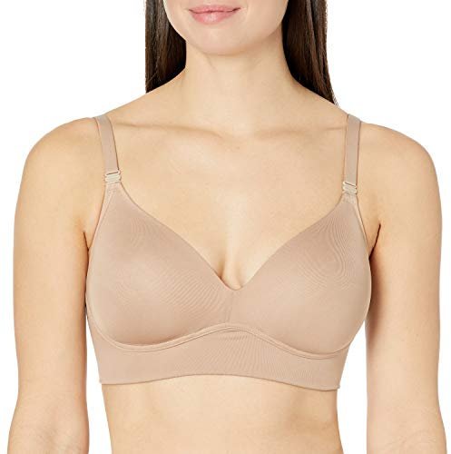 Warner's Women's Benefits Allover-Smoothing Bliss Wireless Lightly Lined Convertible Comfort Bra RM1011W, Toasted Almond, 38C, RM1011W-200-38C