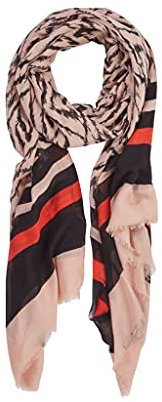 s.Oliver BLACK LABEL Damen Tuch aus Seidenmix beige placed print 1