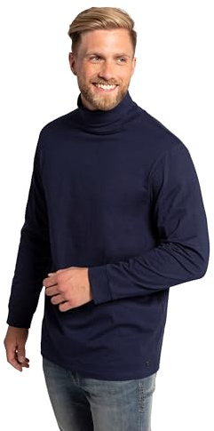 JP 1880 Hommes Grandes Tailles L-8XL T-Shirt à col roulé, Collection Basic, Tissu Jersey et Manches Longues Marine foncé 3XL 723303730-3XL