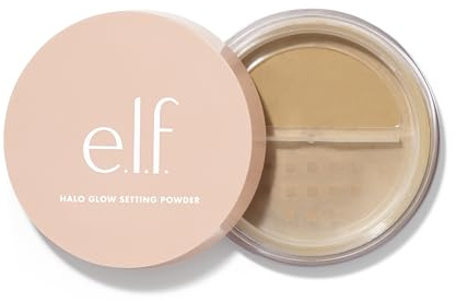 e.l.f. Halo Glow Soft Focus Setting Powder, Silky & Creates Soft Glow without Shine, Smooths Pores & Lines, Vegan & Cruelty-Free, Tan
