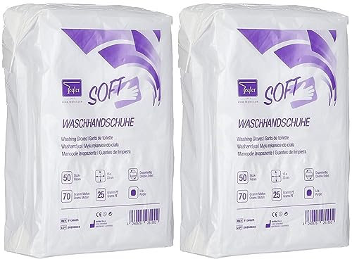 Teqler Gants de toilette jetables (Lot de 2)