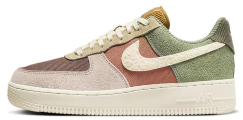 NIKE Damen Air Force 1 '07 LX Sneaker, Oil Green Pale Ivory Terra Blush Sesame, 39 EU