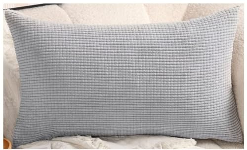 Stretch Sofa Kissenbezug 40x60/50x70 Kissenbezüge 60x70, Kuschelkissen Bezug Zierkissenbezug Dekokissen Sofakissen mit Reißverschluss Kissenhülle 50x80 Dekorative ( Color : Light Gray , Size : 50x80 c
