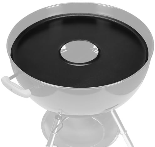 onlyfire Plancha para Barbacoa para Parrillas de Carbón Weber 57 cm Kettle, Plancha con Revestimiento Cerámico Antiadherente para Barbacoa Exterior