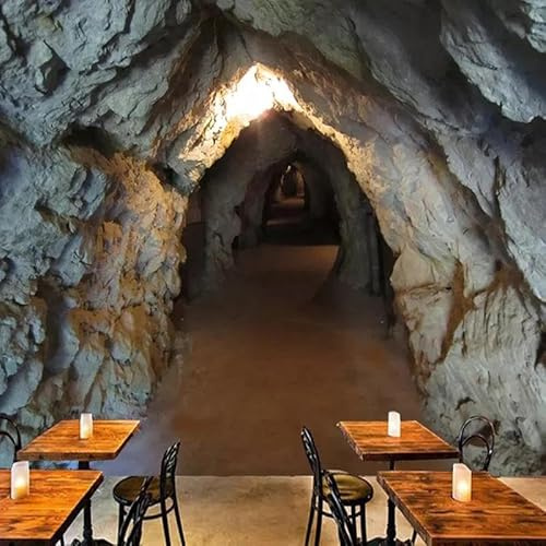 Papel Tapiz De Mural Personalizado 3D, Cueva, Túnel, Pared De Piedra, Papel Tapiz Fotográfico, Sala De Estar, Restaurante, Pared De Fondo Creativa,430cmX300cm