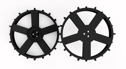 Generisch 2 ruote motrici fuoristrada per robot tosaerba, adatte per Husqvarna Automower 105 305 308, nero, plastica