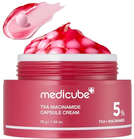 medicube TXA + Niacinamide Capsule Cream 1,94 oz – Crema idratante doppia azione con acido tranexamico puro e Niacinamide per tono e texture