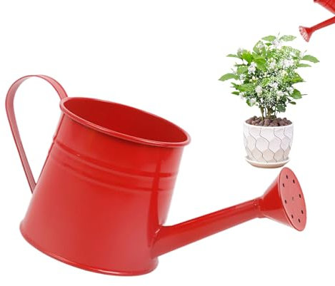 1L Garden Small Water Spraying Pot, Small Watering Can Kettle Miniature Garden Watering, Flower Kettle Metal Sprinkled With Long Spout | Flower Arrangement Bucket Planter