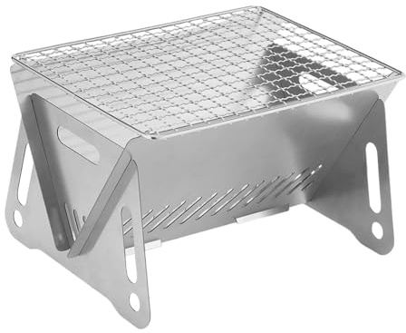KIXZSAZ Folding BBQ Camping Tabletop Cooking Grill Stoves Well Designed For Outdoor Gatherings And Charcoal Cooking Charcoal Grill Barbecue Portable Stainless Steel