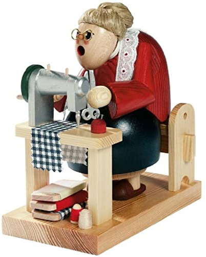 KWO Smoking Men Incense Holder, Dressmaker Sitting, 16 cm