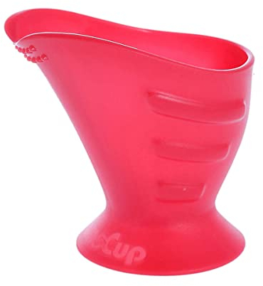 Hoppediz CamoCup Trinklernbecher geeignet für alle Babys zum Trinken lernen sowie Kinder und Erwachsene mit sensomotorischen Einschränkungen, Rot, 1 Stück (1er Pack)