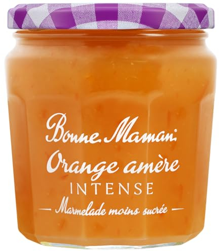 Bonne Maman - Confiture Orange Amère Intense - Riche en Fruits et moins sucrée - 335g