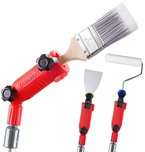 COLBENT Extension de Pinceau Multi-Angle, Outil de Bordure de Peinture Haut Plafond – Poignée d'extension, Peinture d'angle, Pinceau Long pour Poteau de Peinture