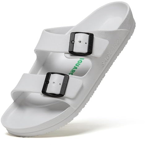 SAGUARO Scarpe da Bagno Unisex Estate Comodo Ultraleggero Ciabatta da Giardino Adulto Antiscivolo Pantofole Spiaggia Piscina Mare Esterno Casa, Clog Bianco 37
