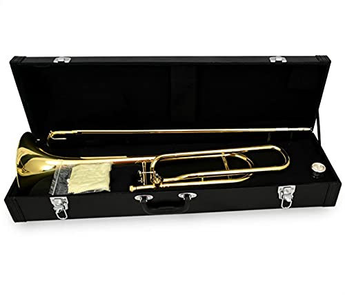 Ventilposaune Tenor-Posaune Mit Dem Mundstück Mit Gehäuse, Handschuhen, Goldmessing-Windinstrumenten