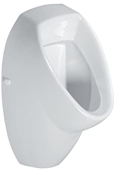 VBChome Urinal Zulauf von Hinten Weiß Modern Hochwertig Keramik Pinkelbecken Pissoir Wandurinal Wandpissoir