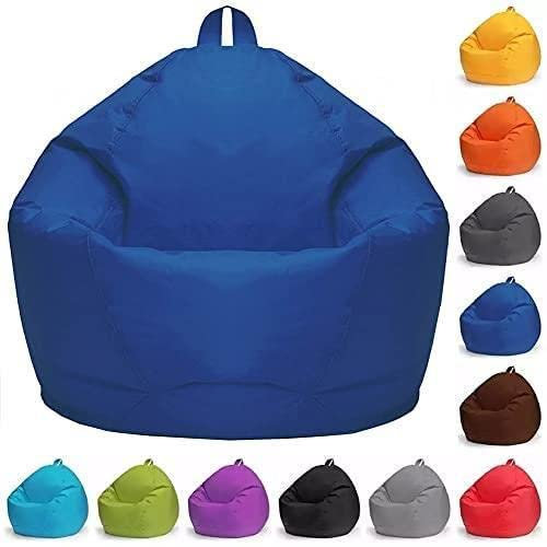 Zaslan Pouf per adulti e bambini, pouf gigante senza imbottitura, cuscino da terra, pouf lounge, grande poltrona lounge per interni ed esterni, 70 x 80 cm