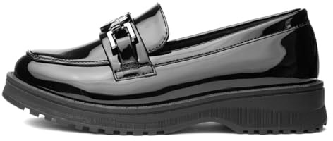 Lilley UNA Girls Black Patent Loafer - Size 2 UK - Black