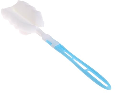 Kixolazr Spazzola morbida per bottiglie, antigraffio, spazzola rotante a 360°, spazzola in schiuma con manico lungo per bicchieri da whisky, tazze, tazze da latte, bottiglie di vino