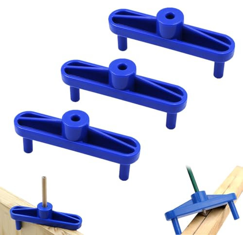 Yimluofa 3 Pack Center Finder Professional Center Scriber Woodworking Marking Gauge Scribe Tool Center Marking Tool for Woodworking,Blue