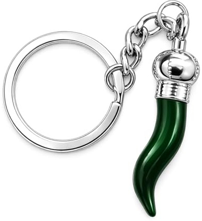 DEIMODRA Portachiavi Cornetto Portafortuna (Verde)