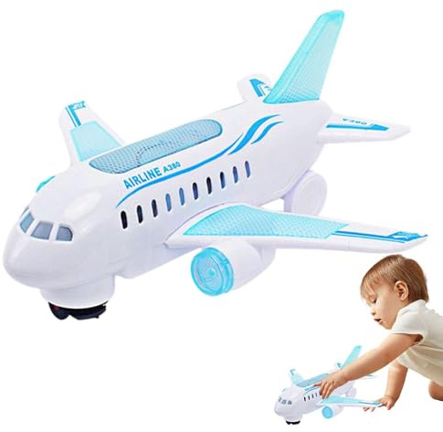 Generico Aereo Giocattolo Illuminato A LED - Elettrico Per Bambini Piccoli, Elicottero Per Con Suoni, Giocattolo Interattivo Per 3-8 Anni, Per Bambine | Per I Più Piccoli Per Bambin