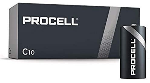 Duracell Procell Baby C R14 LR14 HR14 UM2 AM2 MN1400 Pile alcaline 1,5V, confezione da 10