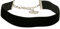 Alpenflüstern Trachten-Samt-Kropfband breit - Trachtenkette enganliegend, Kropfkette elastisch, eleganter Damen-Trachtenschmuck, Samtkropfband in traditionellen Farben DHK199 (schwarz)